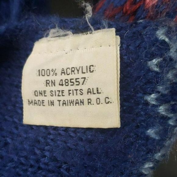 MERVYNS Vintage‎ acrylic Argyle Striped Scarf - Picture 4 of 9